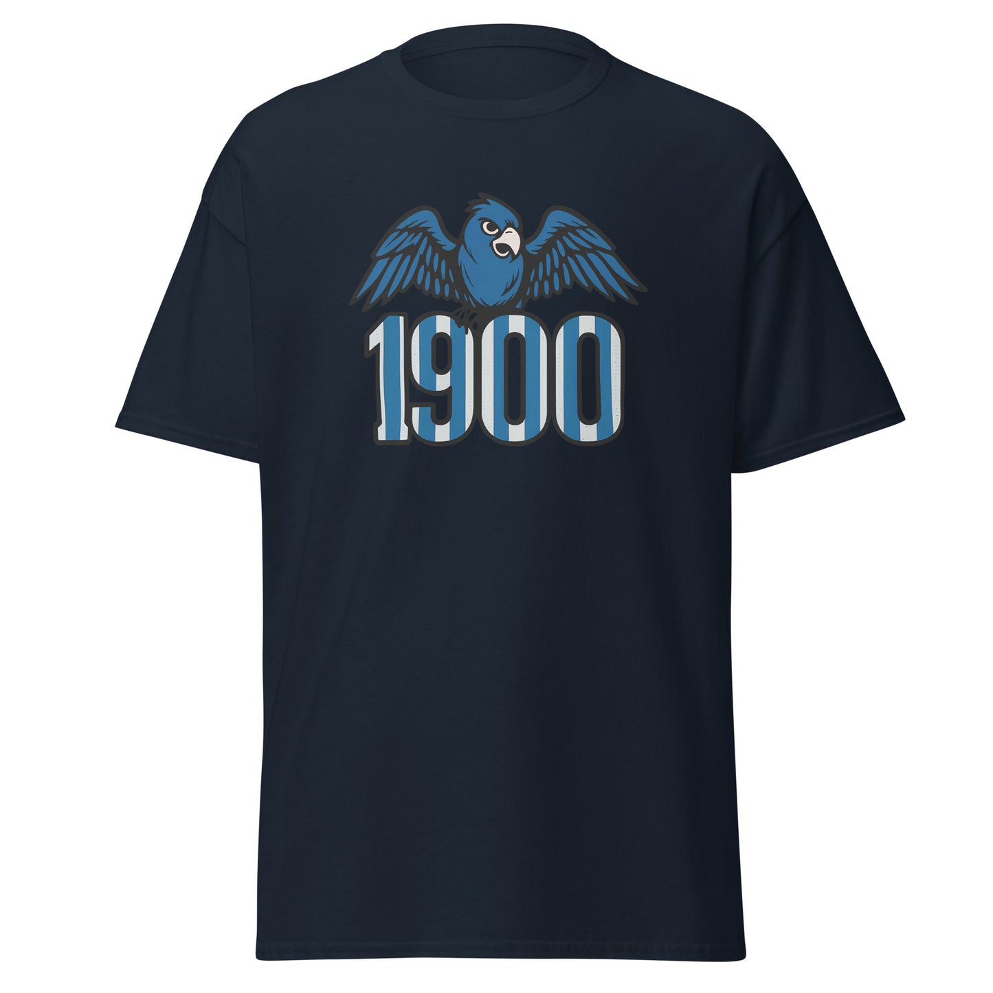 Camiseta Espanyol navy equipo fútbol 1900 con periquito front
