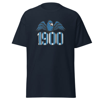 Camiseta Espanyol navy equipo fútbol 1900 con periquito front