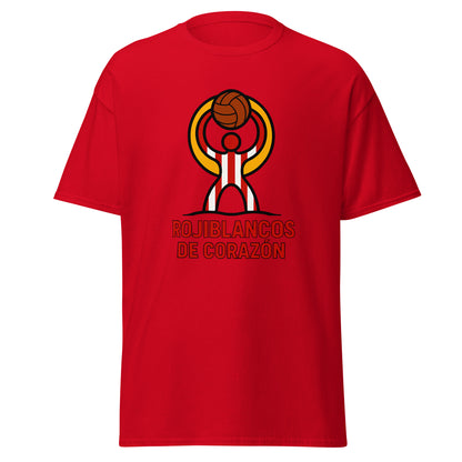 Camiseta Almería roja equipo fútbol Rojiblancos de Corazón front