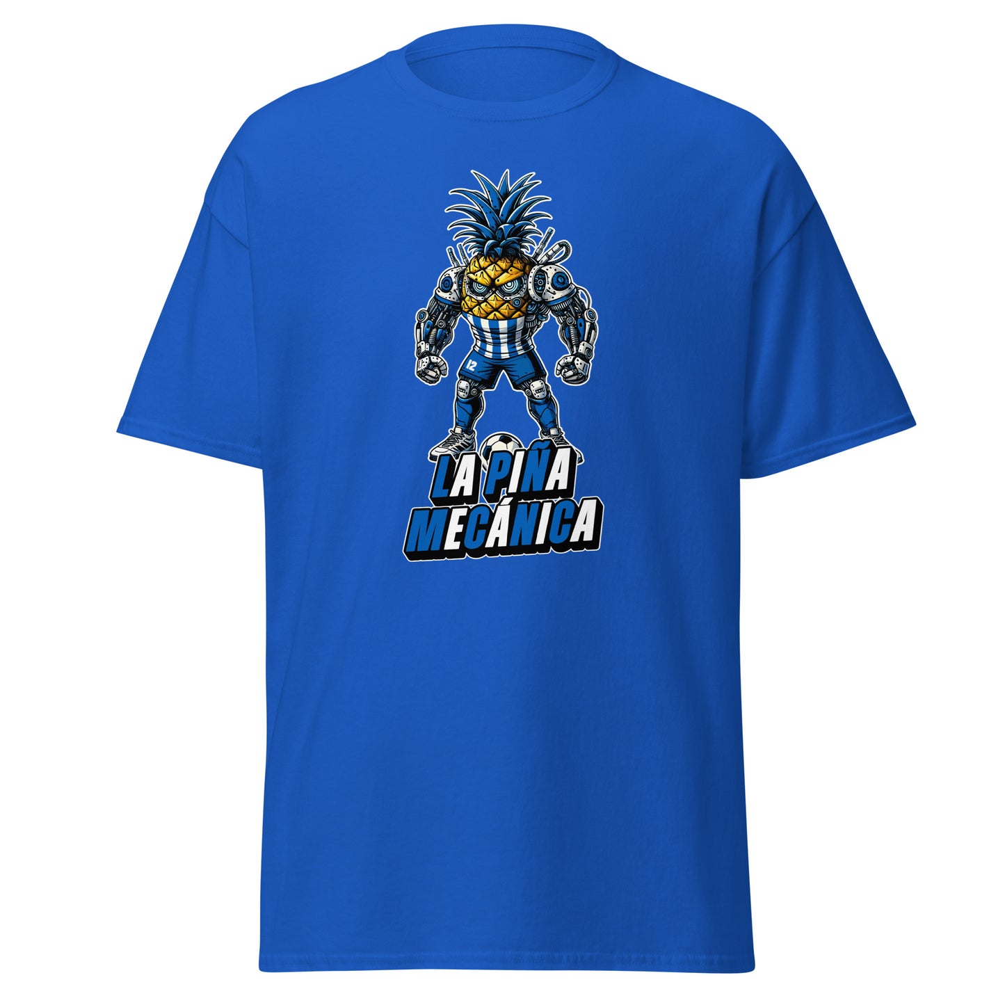 Camiseta Deportivo Coruña azul equipo fútbol La Piña Mecánica front