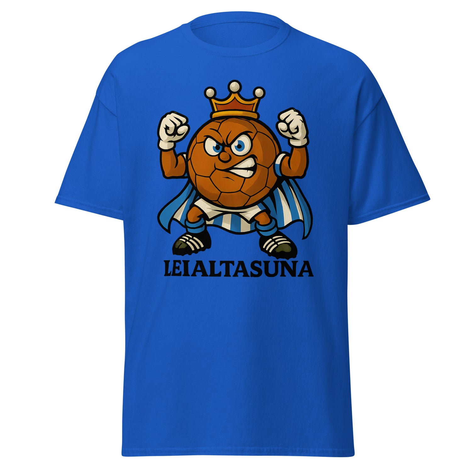Camiseta Real Sociedad azul equipo fútbol Leialtasuna con imagen Txurdín front