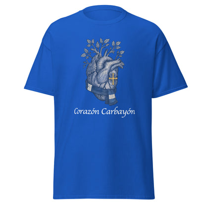 Camiseta Oviedo azul equipo fútbol Corazón Carbayón con imagen corazón front