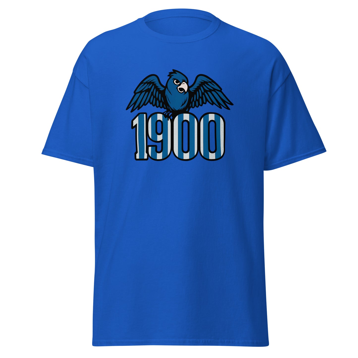 Camiseta Espanyol azul equipo fútbol 1900 con periquito front