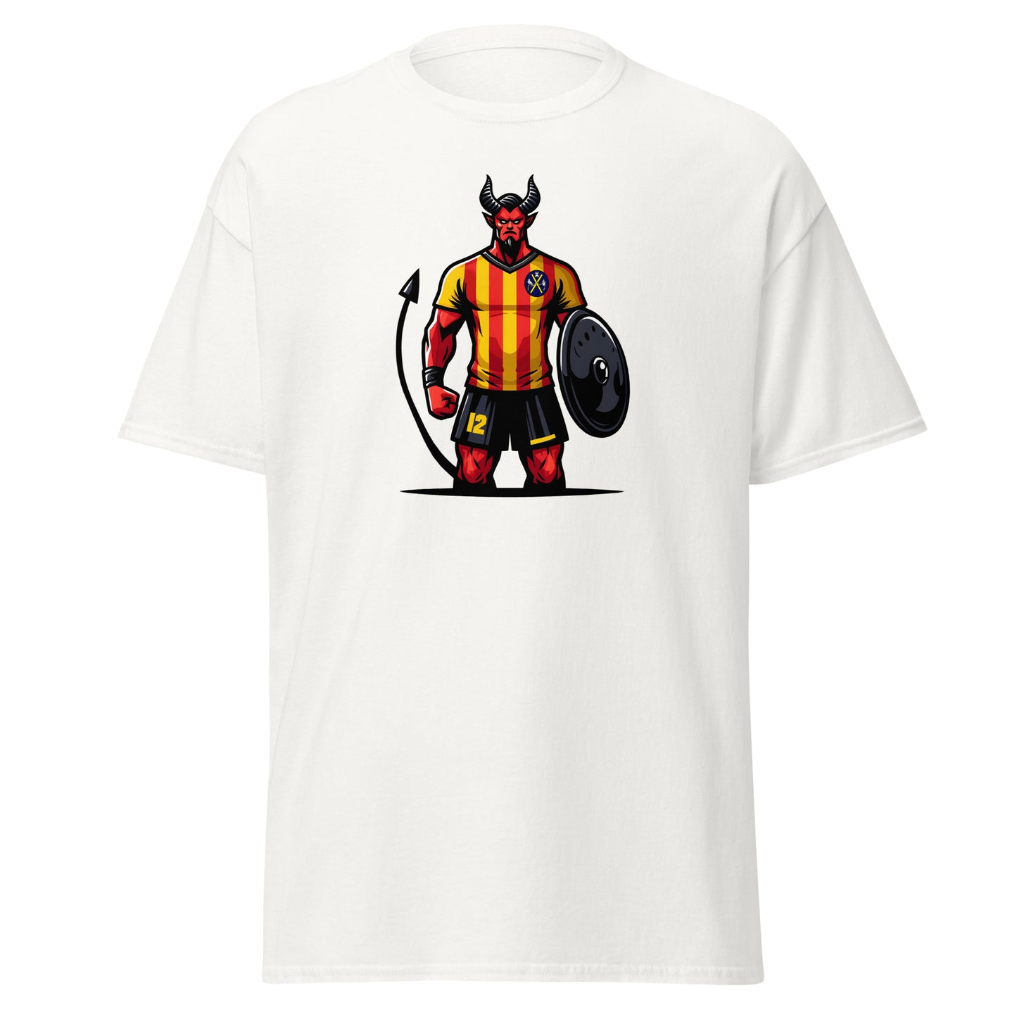 Camiseta Sant Andreu blanca equipo fútbol imagen de Diable front