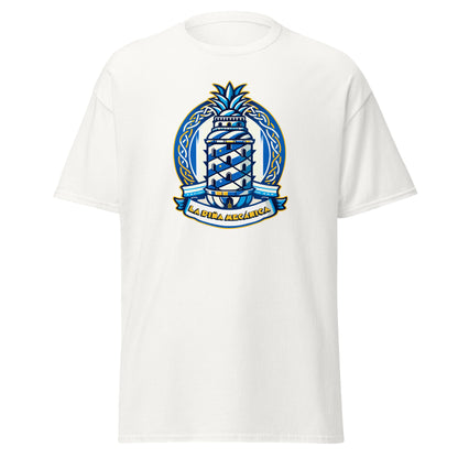 Camiseta Deportivo Coruña blanca equipo fútbol Piña Mecánica front