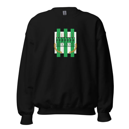 Sudadera negra Betis equipo fútbol Baetica Nostra front