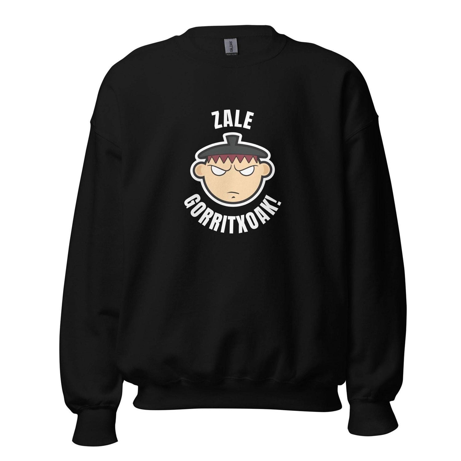 Sudadera negra Osasuna equipo fútbol Zale Gorritxoak front