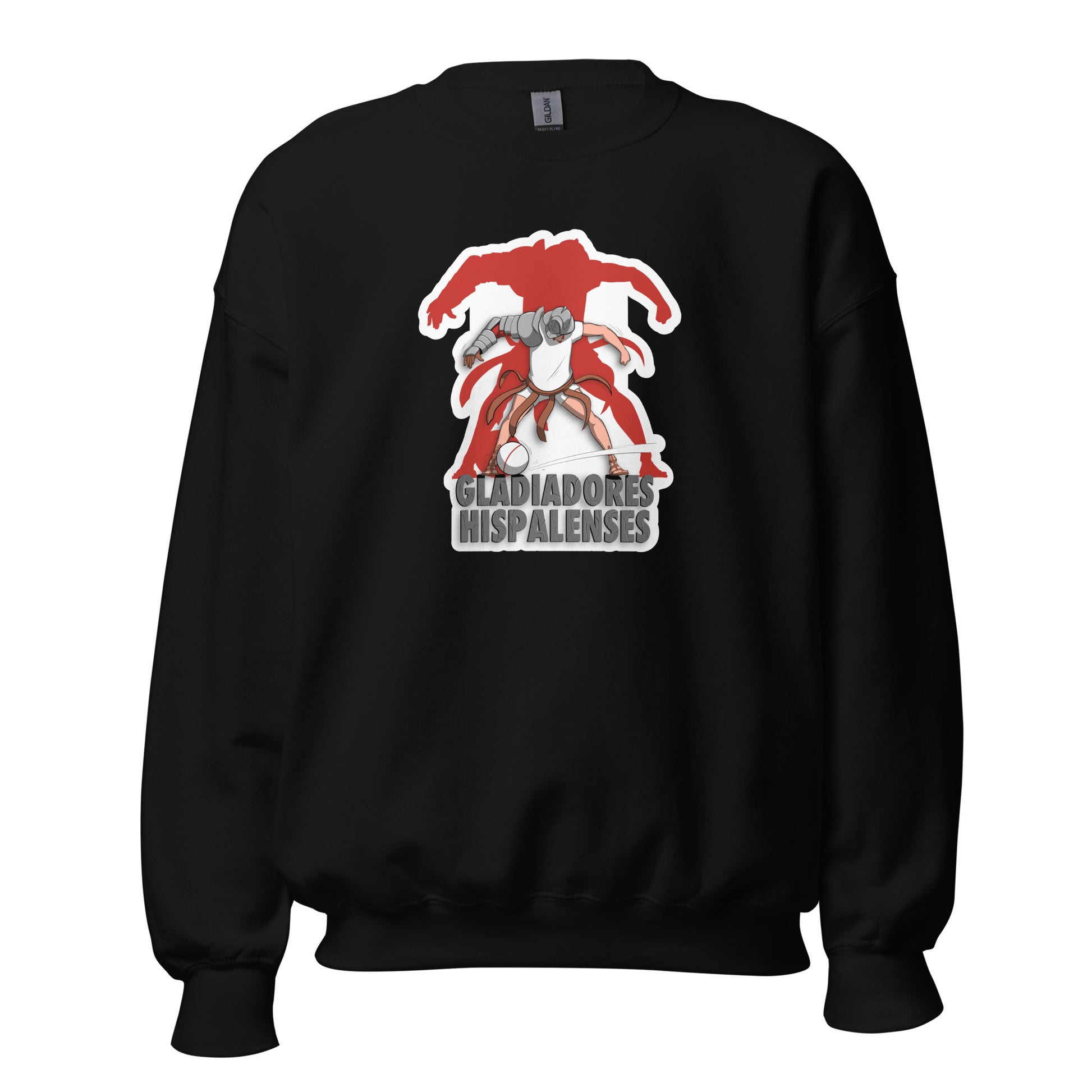 Sudadera negra Sevilla equipo fútbol Gladiadores Hispalenses front