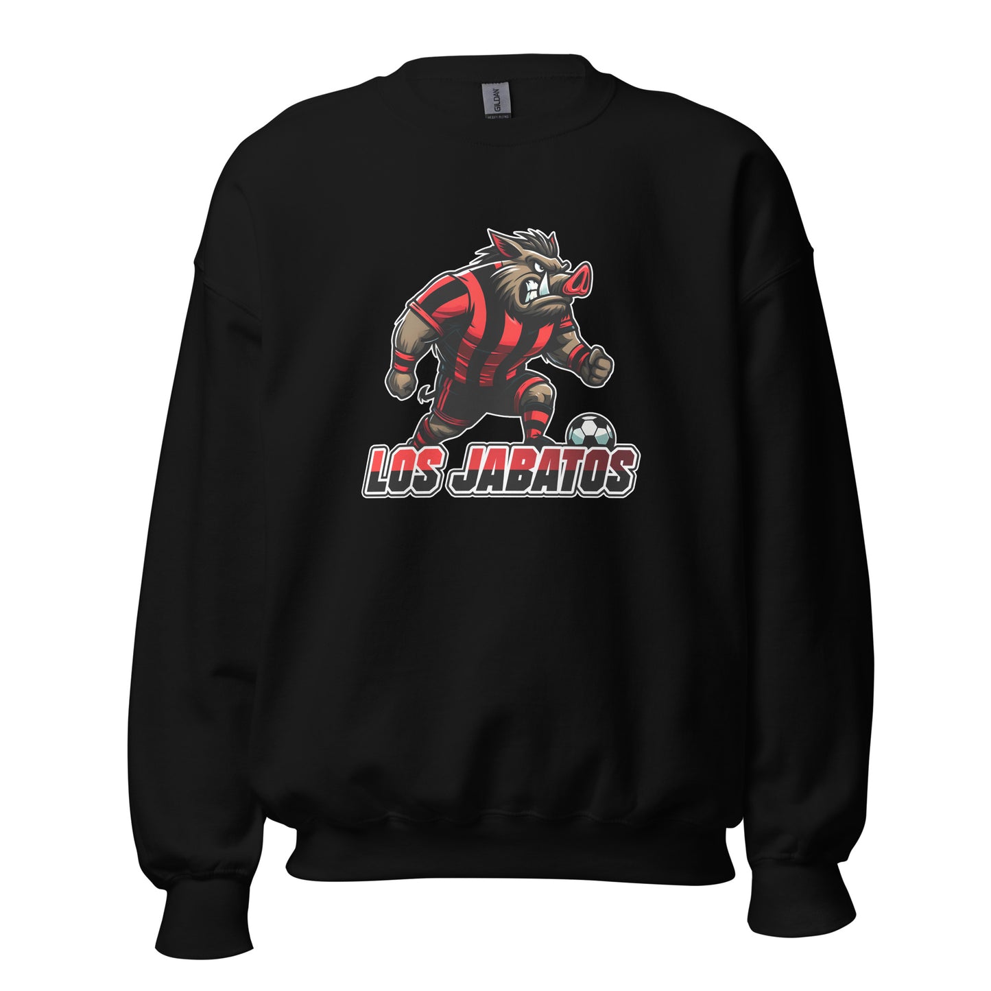 Sudadera negra Mirandés equipo fútbol Los Jabatos con imagen jabalí front