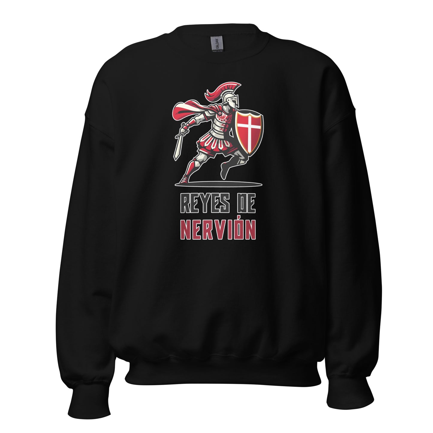 Sudadera negra Sevilla equipo fútbol Gladiador Reyes de Nervión front