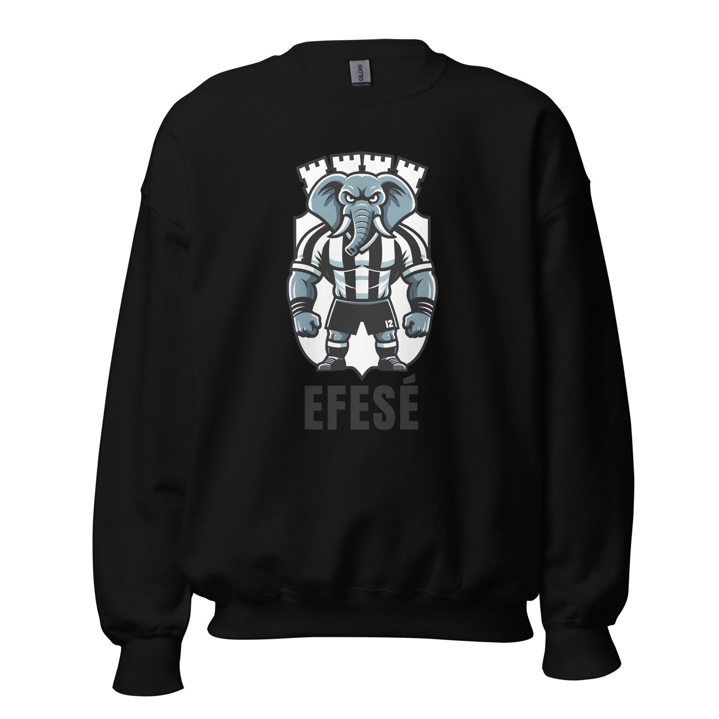 Sudadera negra Cartagena fútbol Elefante Efesé front