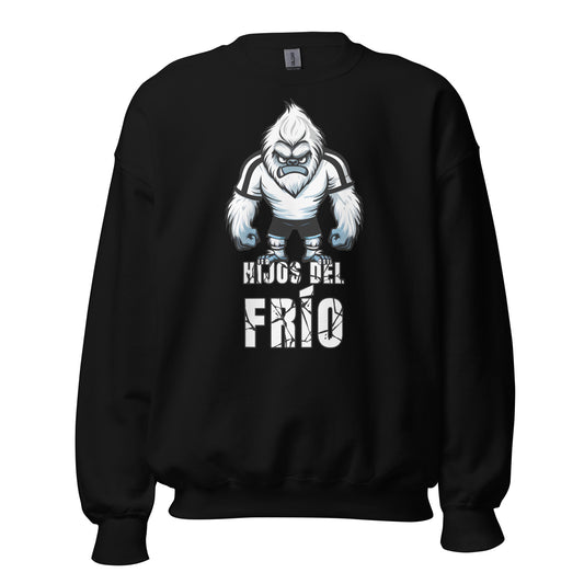 Sudadera negra Burgos fútbol Yeti Hijos del Frío front