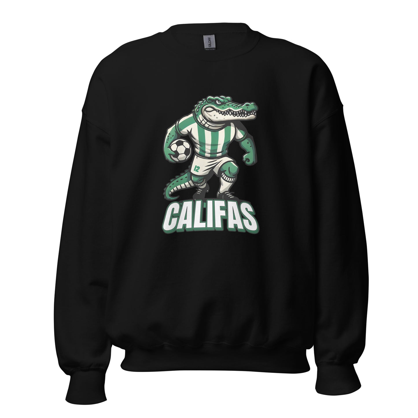 Sudadera Córdoba negra equipo fútbol Califas con caimán front