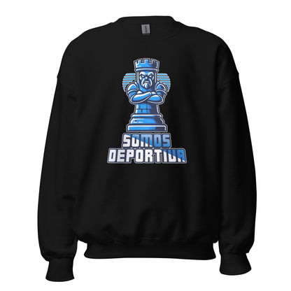 Sudadera Ponferradina negra equipo fútbol Somos Deportiva front