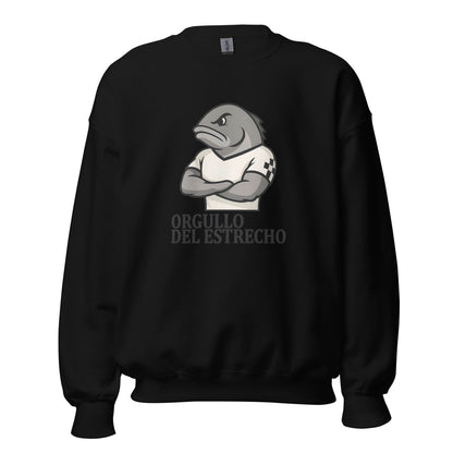 Sudadera Ceuta negra equipo fútbol Orgullo del estrecho con imagen caballa front