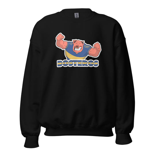 Sudadera Boca Juniors negra equipo fútbol Bosteros con imagen cerdo front