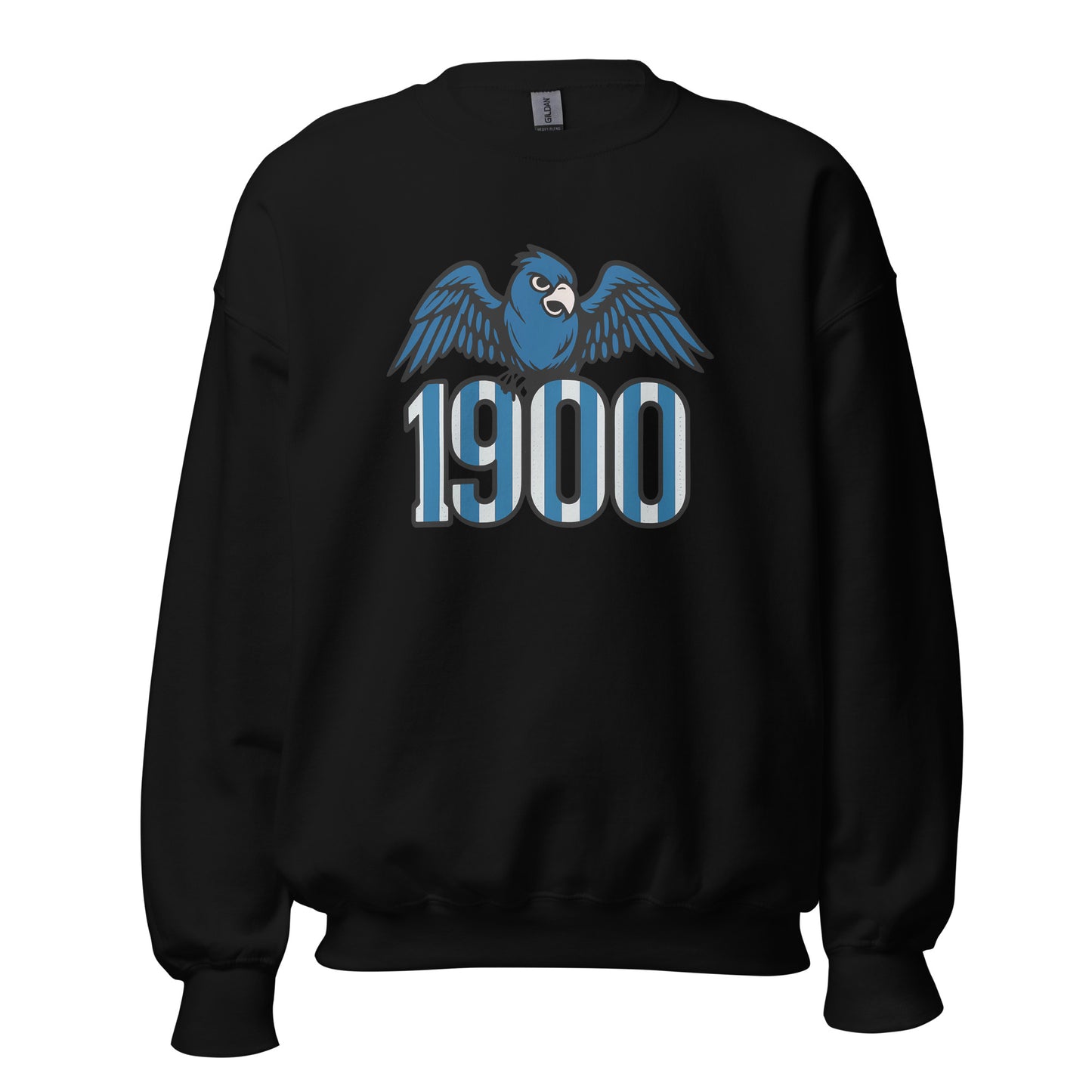 Sudadera Espanyol negra equipo fútbol 1900 con periquito front