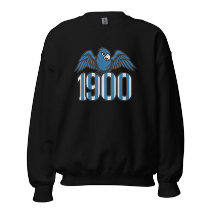 Sudadera Espanyol negra equipo fútbol 1900 con periquito front