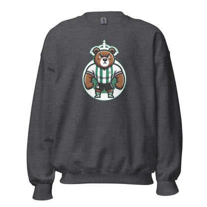 Sudadera Racing Santander gris equipo fútbol oso cacho front