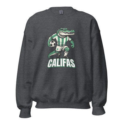 Sudadera Córdoba gris equipo fútbol Califas con caimán front