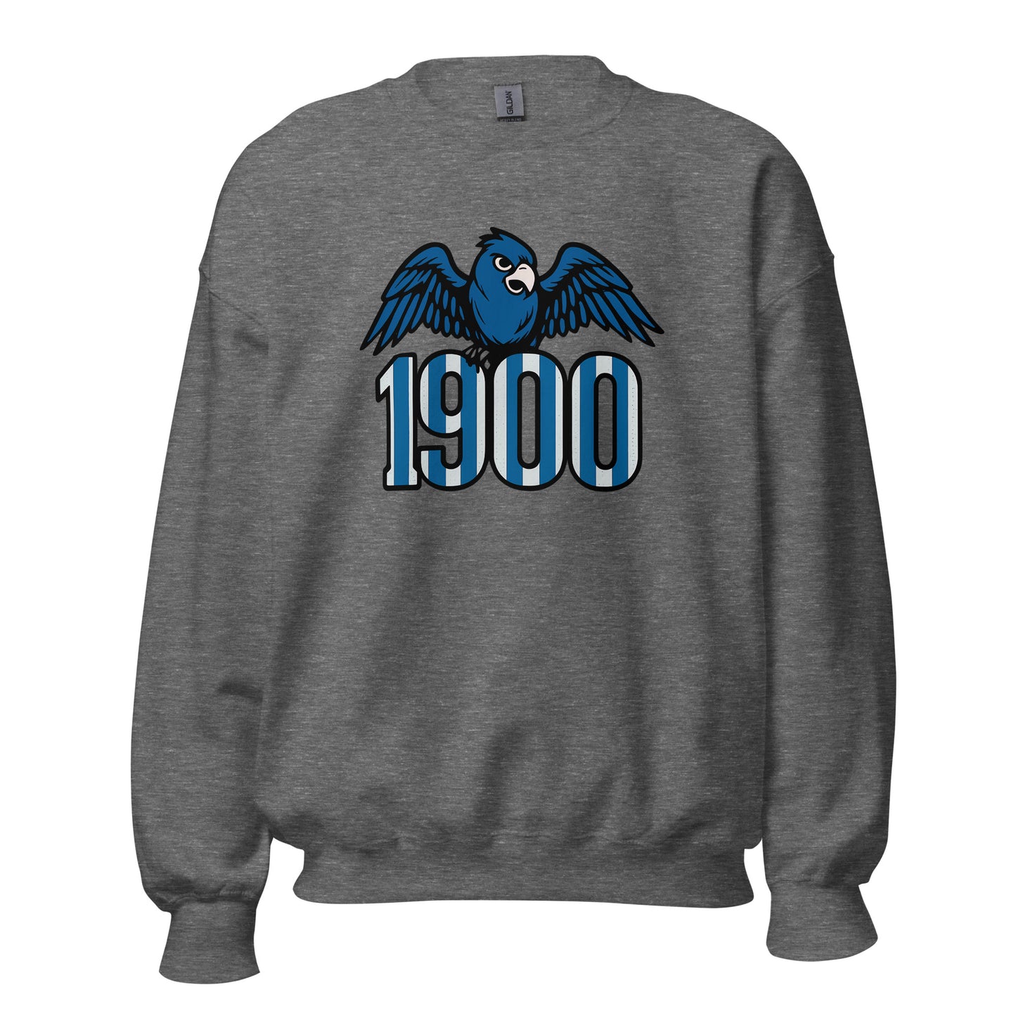 Sudadera Espanyol gris equipo fútbol 1900 con periquito front