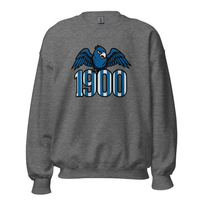 Sudadera Espanyol gris equipo fútbol 1900 con periquito front