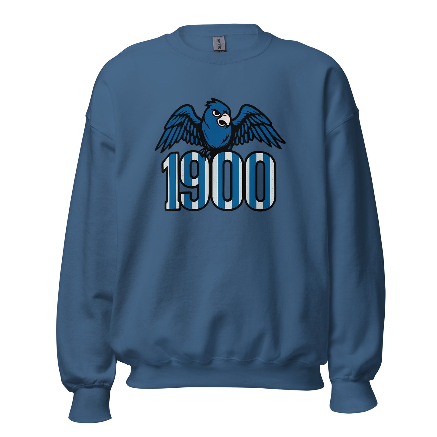 Sudadera Espanyol azul indigo equipo fútbol 1900 con periquito front