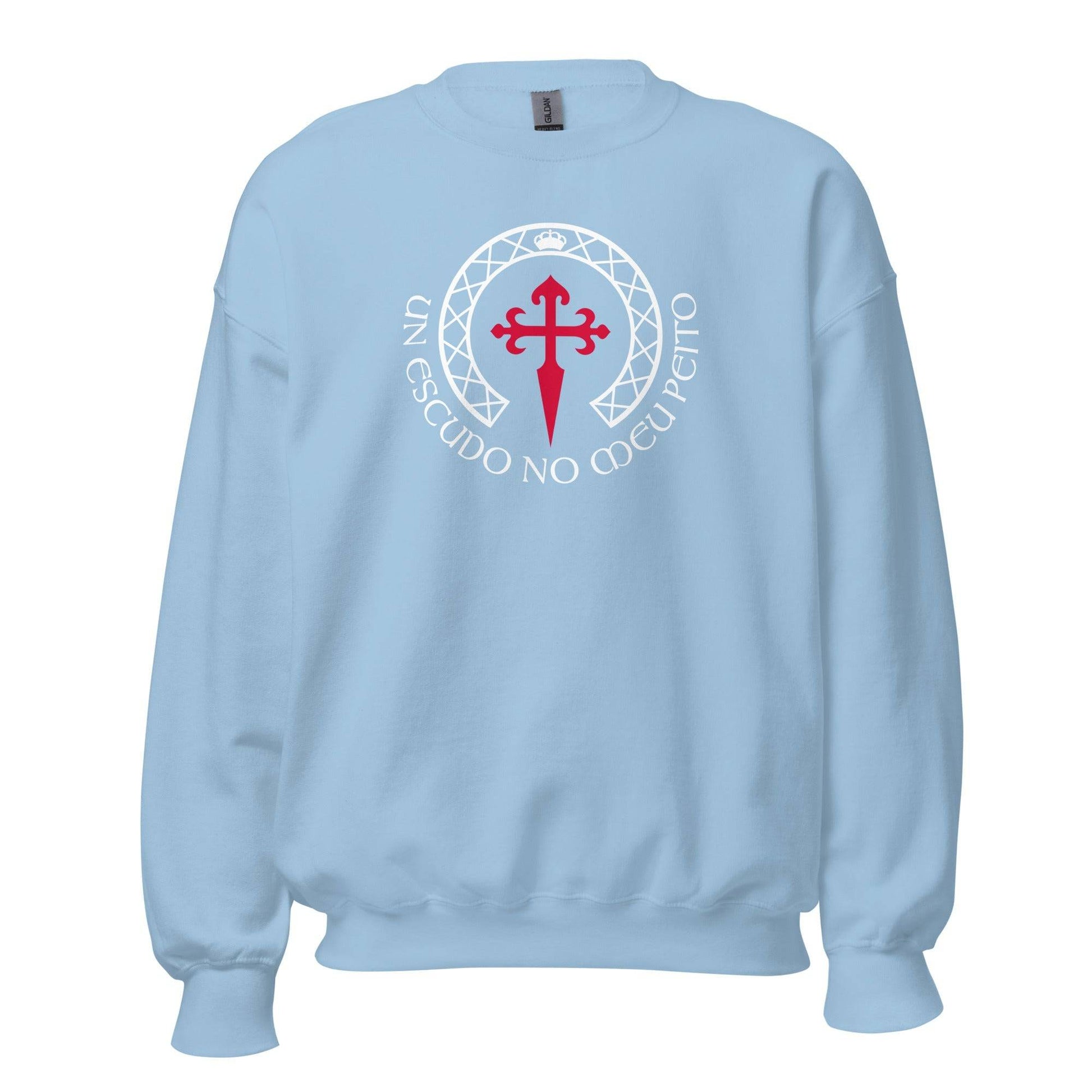 Sudadera azul Celta equipo fútbol Un escudo no meu peito front