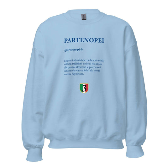 Sudadera azul Napoli equipo fútbol Partenopei front