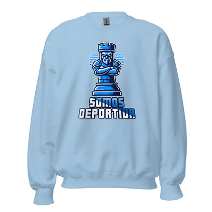 Sudadera Ponferradina azul claro equipo fútbol Somos Deportiva front