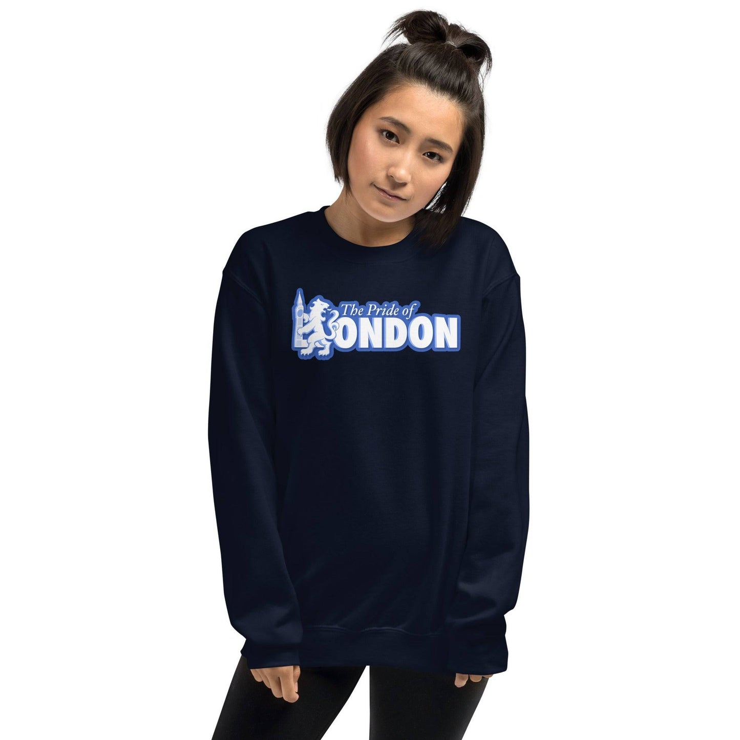 Sudadera navy Chelsea equipo fútbol The pride of London león front