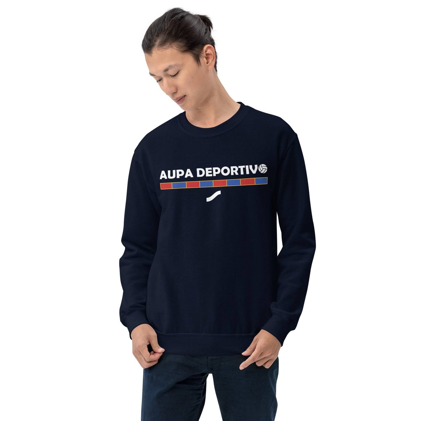 Sudadera navy Eldense Aupa deportivo azulgrana front