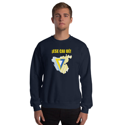 Sudadera navy Cádiz equipo fútbol Ese Cai Oé front