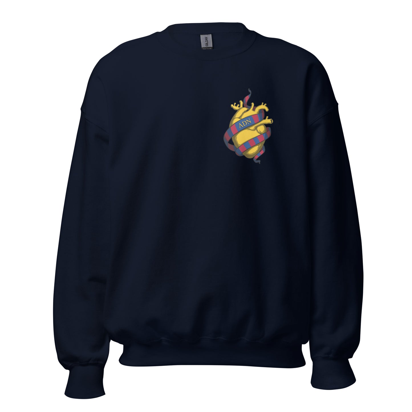 Sudadera navy FC Barcelona equipo fútbol ADN Cor groc front