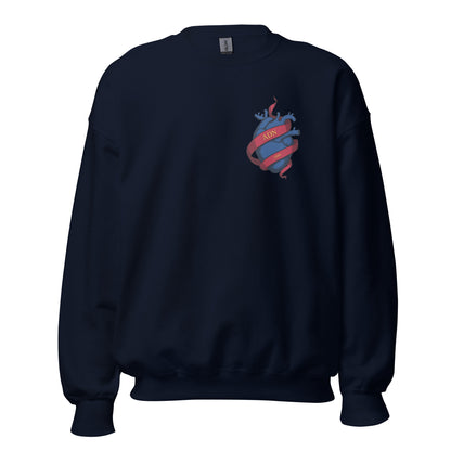 Sudadera navy FC Barcelona equipo fútbol ADN Cor blau front