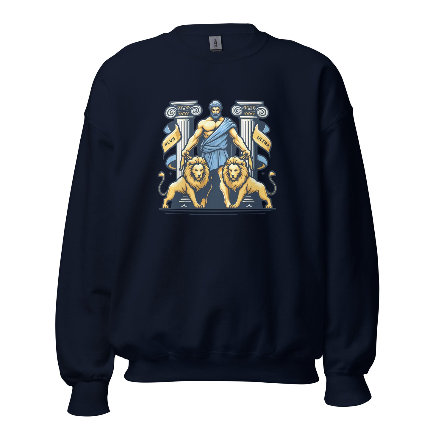 Sudadera navy Cádiz equipo fútbol Hércules con dos leones front