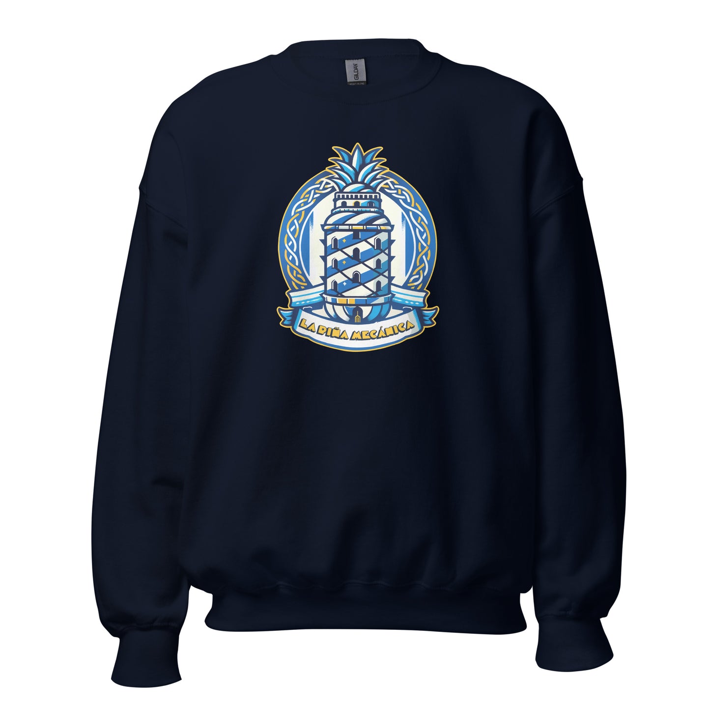 Sudadera Deportivo Coruña navy equipo fútbol Piña Mecánica front