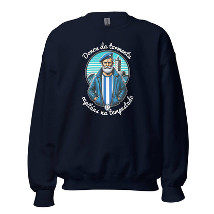 Sudadera Deportivo Coruña navy equipo fútbol Donos da Tempestade con imagen marinero front