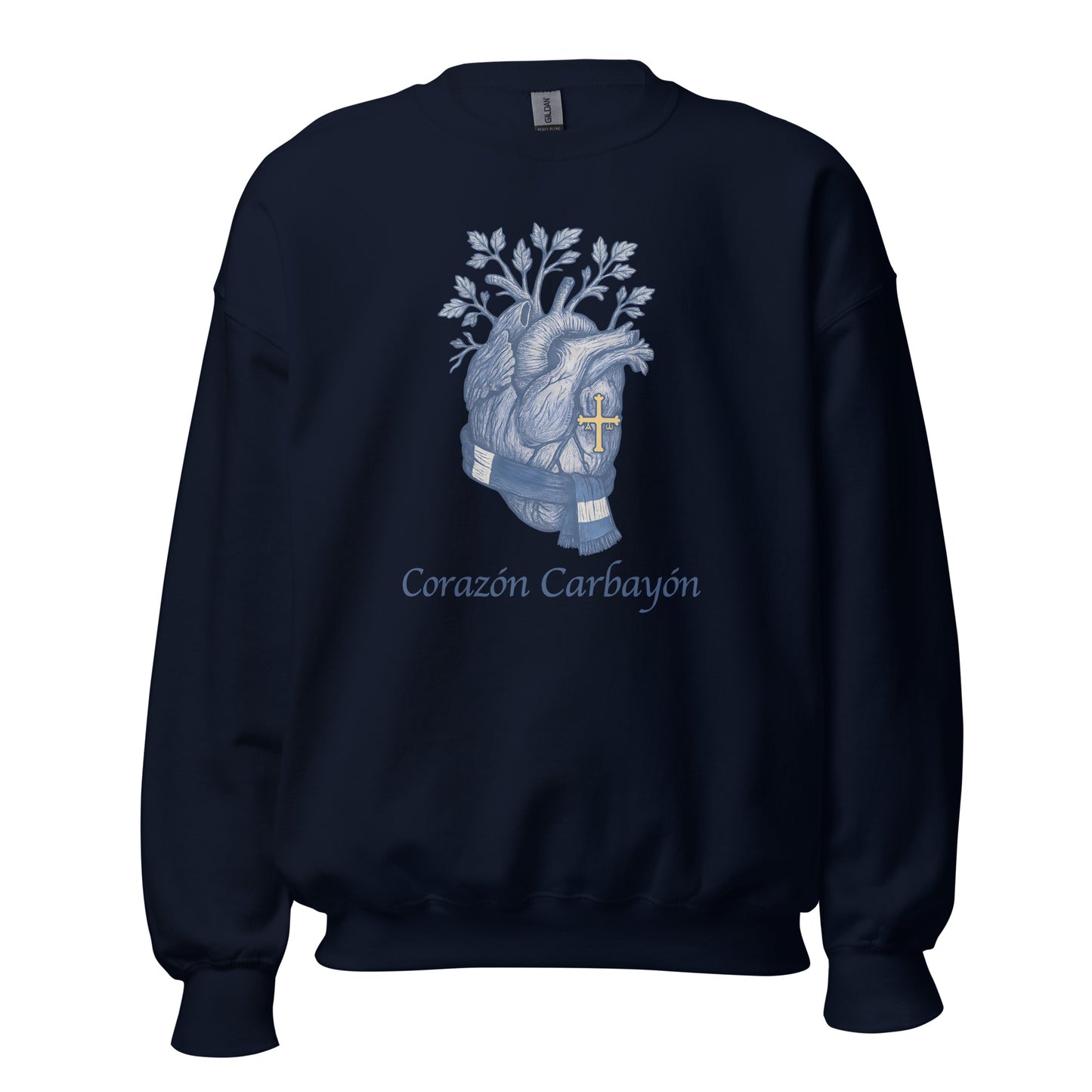 Sudadera Oviedo navy equipo fútbol Corazón Carbayón con imagen corazón front