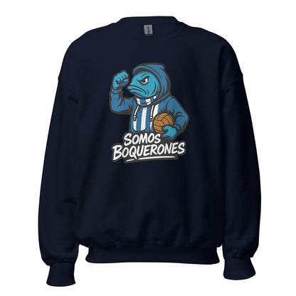 Sudadera Málaga navy equipo fútbol Somos Boquerones front