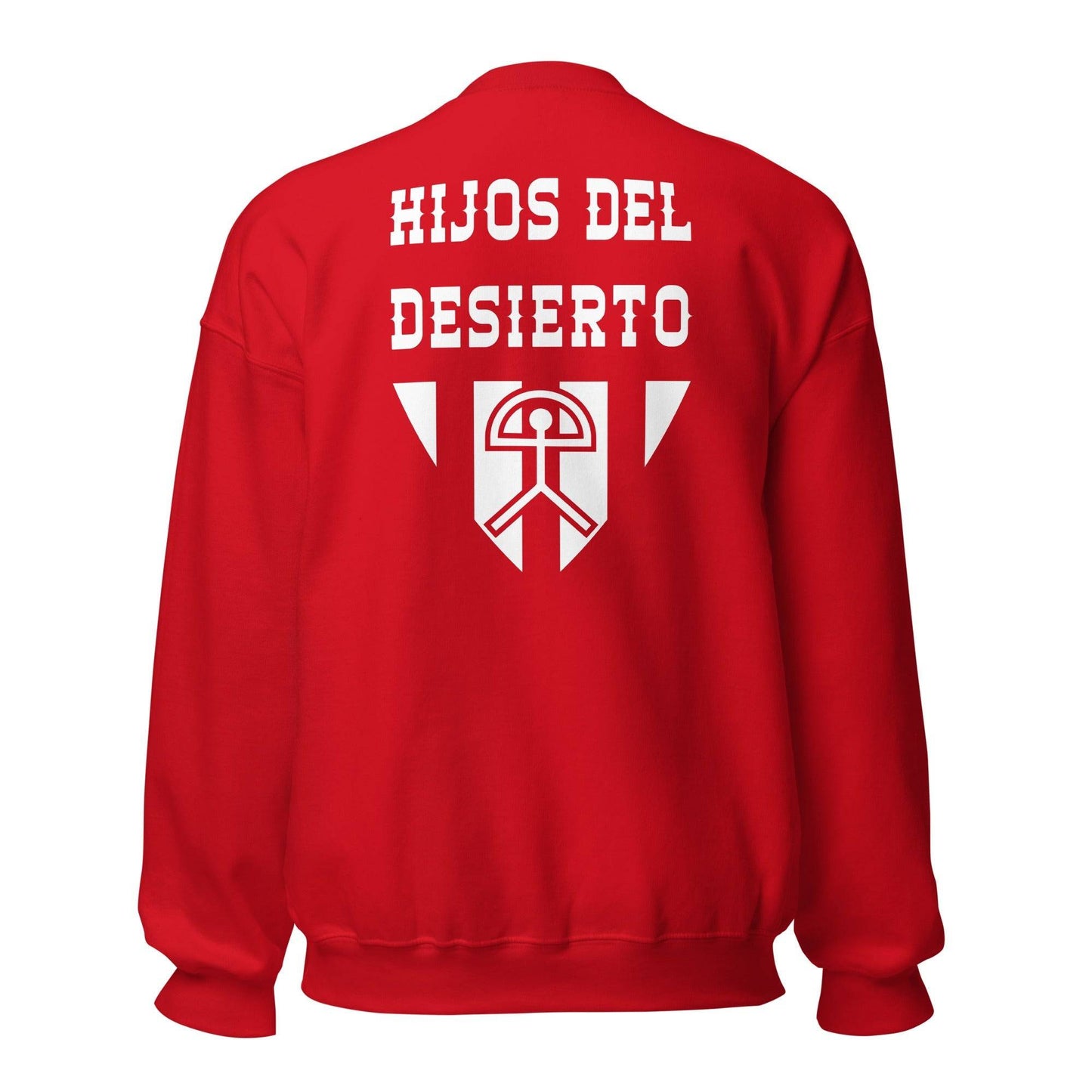 Sudadera roja Almería equipo fútbol Hijos del Desierto índalo back