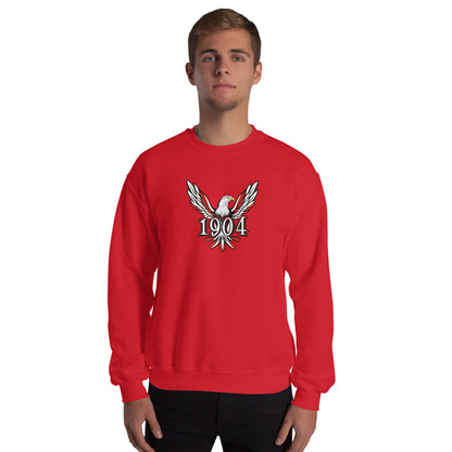 Sudadera roja Benfica equipo fútbol 1904 con imagen águila front