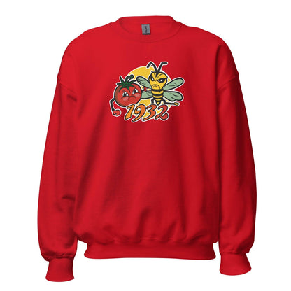 Sudadera roja Zaragoza equipo fútbol Tomates y Avispas 1932 front