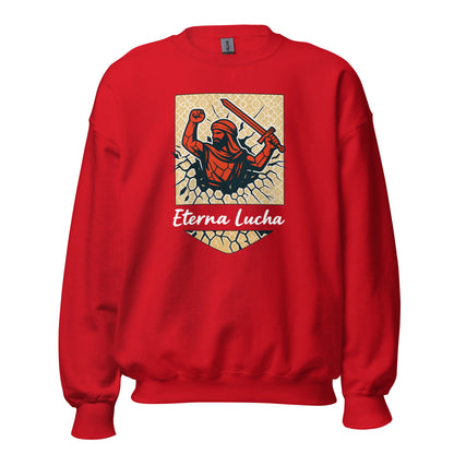 Sudadera Granada roja equipo fútbol Eterna Lucha con imagen guerrero nazarí front