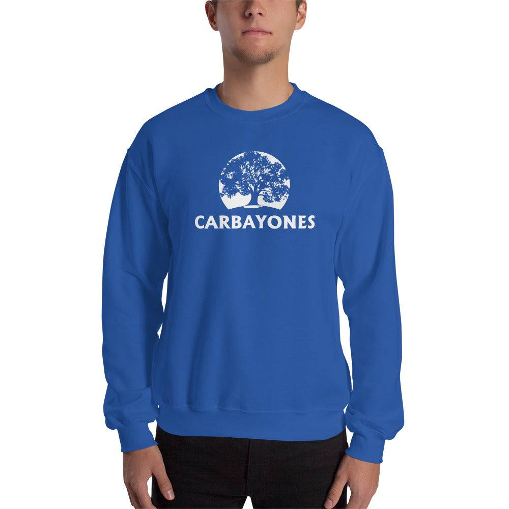 Sudadera azul Real Oviedo equipo fútbol Carbayones carbayón árbol front