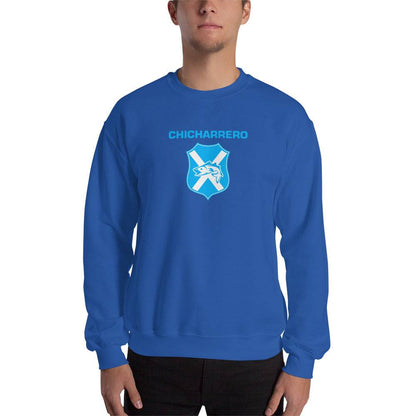 Sudadera azul Tenerife equipo fútbol Chicharrero pez chicharro escudo front