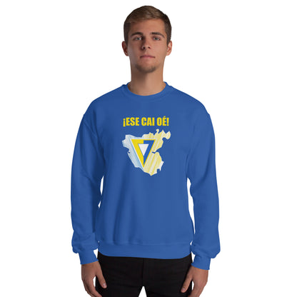 Sudadera azul Cádiz equipo fútbol Ese Cai Oé front