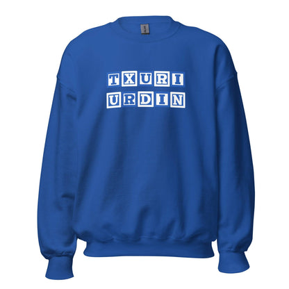 Sudadera azul Real Sociedad equipo fútbol Txuri Urdin front