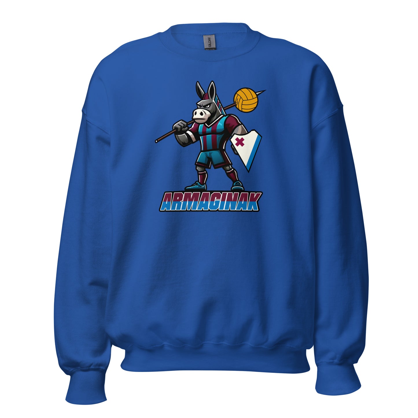 Sudadera Eibar azul equipo fútbol equipo fútbol Armaginak Asno Asto armero front