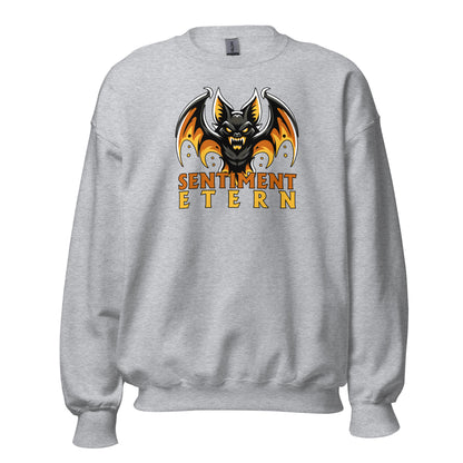 Sudadera gris claro Valencia equipo fútbol Sentiment Etern con murciélago front